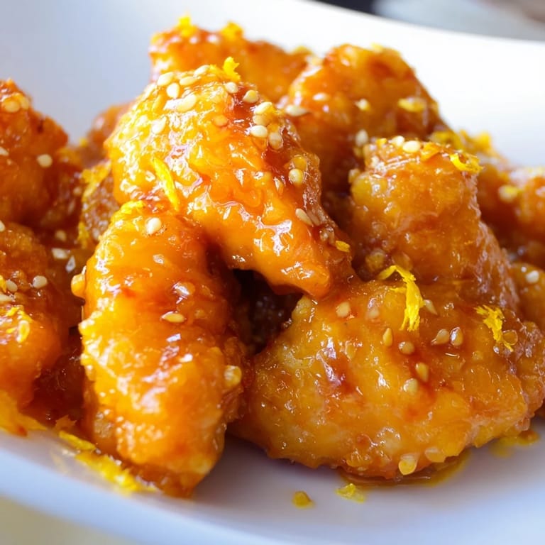 Wok-tossed Orange Chicken tossed in glossy orange sauce, paired with fluffy jasmine rice for a delicious weeknight dinner.