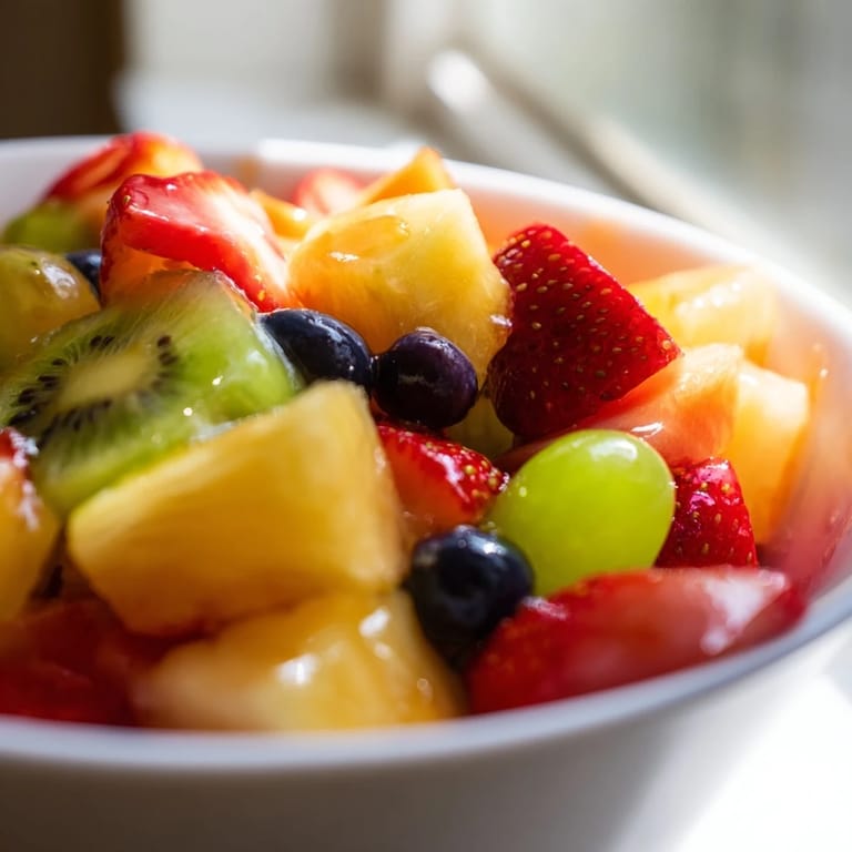 Perfect chilled dessert for summer picnics, served in a clear glass bowl for a colorful presentation.