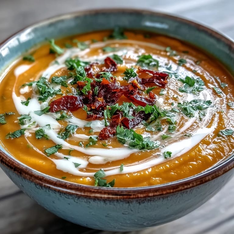 A vibrant Carrot Celeriac Chilli Soup, showcasing root vegetables with a spicy kick.