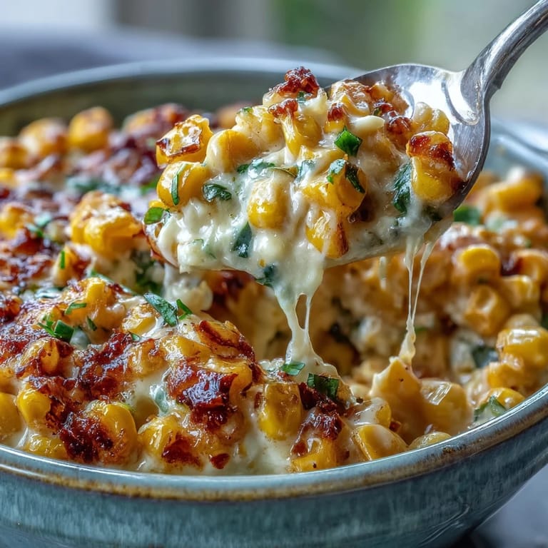 Fresh Crack Corn Dip features creamy cream cheese and sweet corn, garnished with green onions and a side of crunchy tortilla chips for snacking.