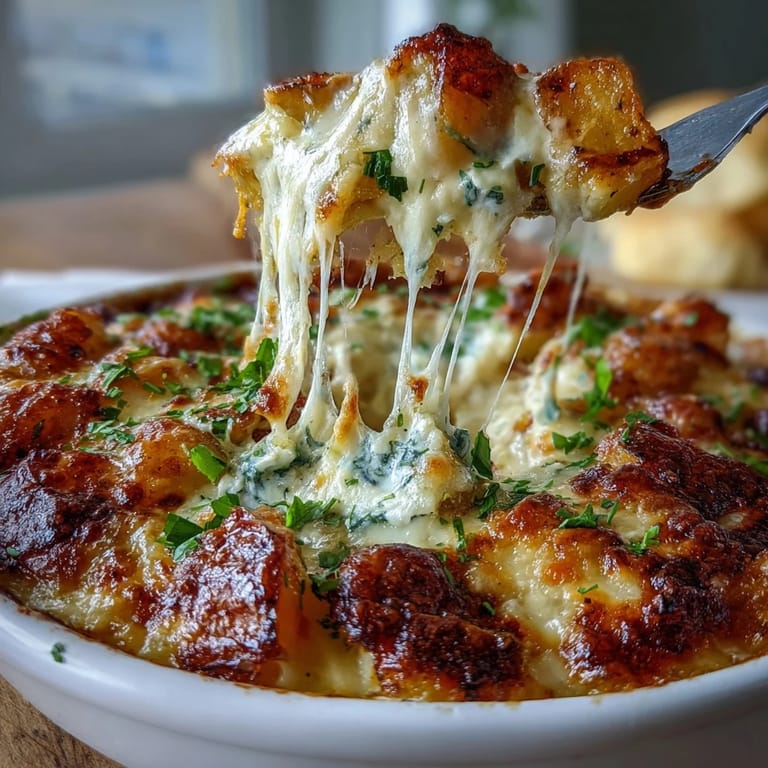 ALT image text: Comforting, oven-baked scalloped potatoes with a crispy golden top, served alongside roasted meats or holiday ham.