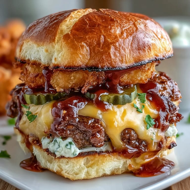 Memorial Day BBQ feast featuring perfectly smashed beef patties, pickles, and secret sauce on golden slider buns.  