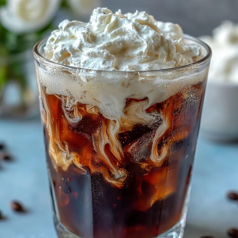 Creamy cold brew coffee, beautifully topped with rich homemade vanilla sweet cream.