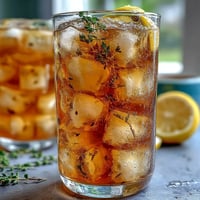Lavender Honey Lemonade in a glass pitcher with ice, lemon slices, and lavender sprigs for a refreshing spring drink.